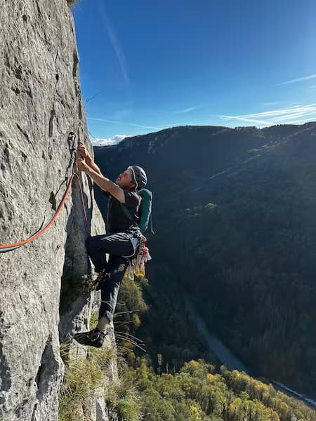 Grande voie escalade Syratu Doubs