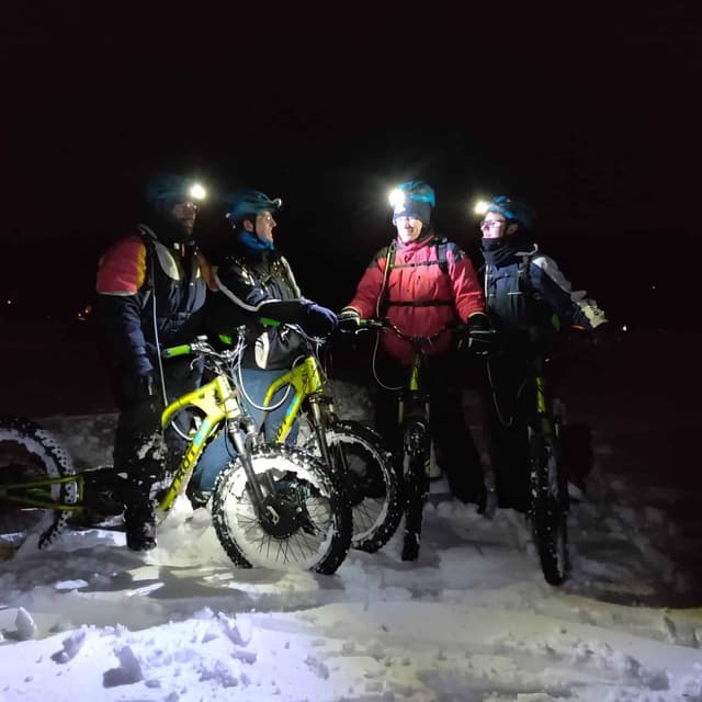 Night scootering in Métabief