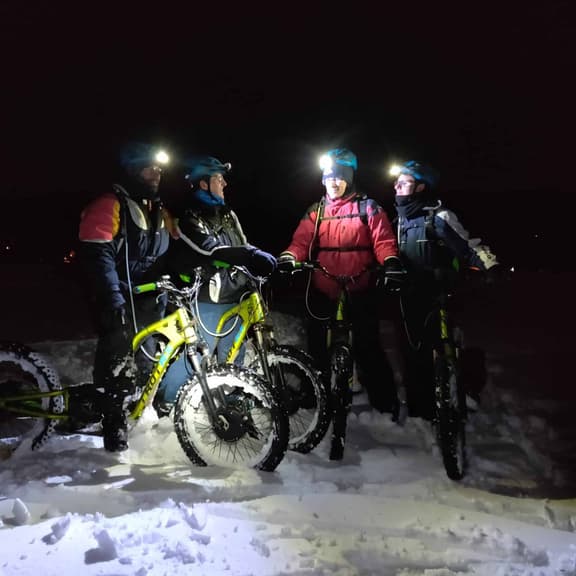 Trottinette à Métabief en nocturne