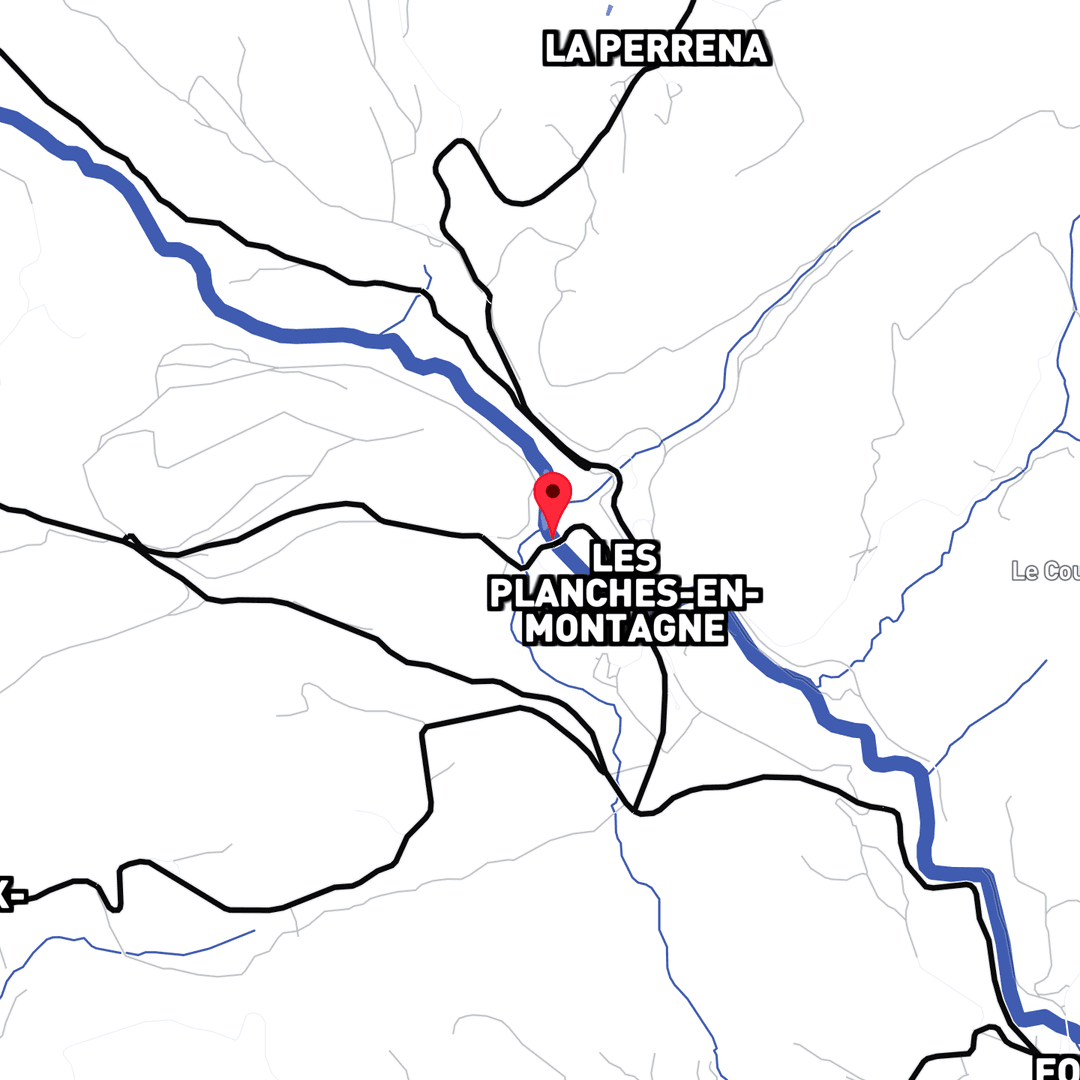 Carte de localisation du canyon